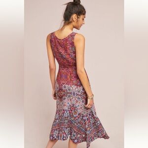 Anthropologie Maeve Abito Violette Midi Dress Colorful Floral Print Women 12